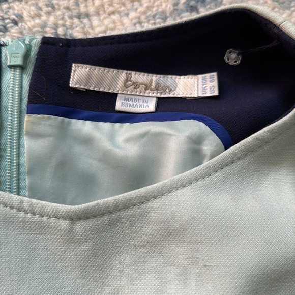 Boden color block fit and flare lined midi sleeveless dress six - Picture 4 of 5